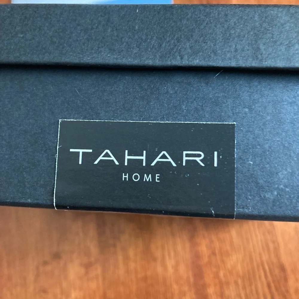 Tahari Napkin Rings Owl black with red stone eyes new